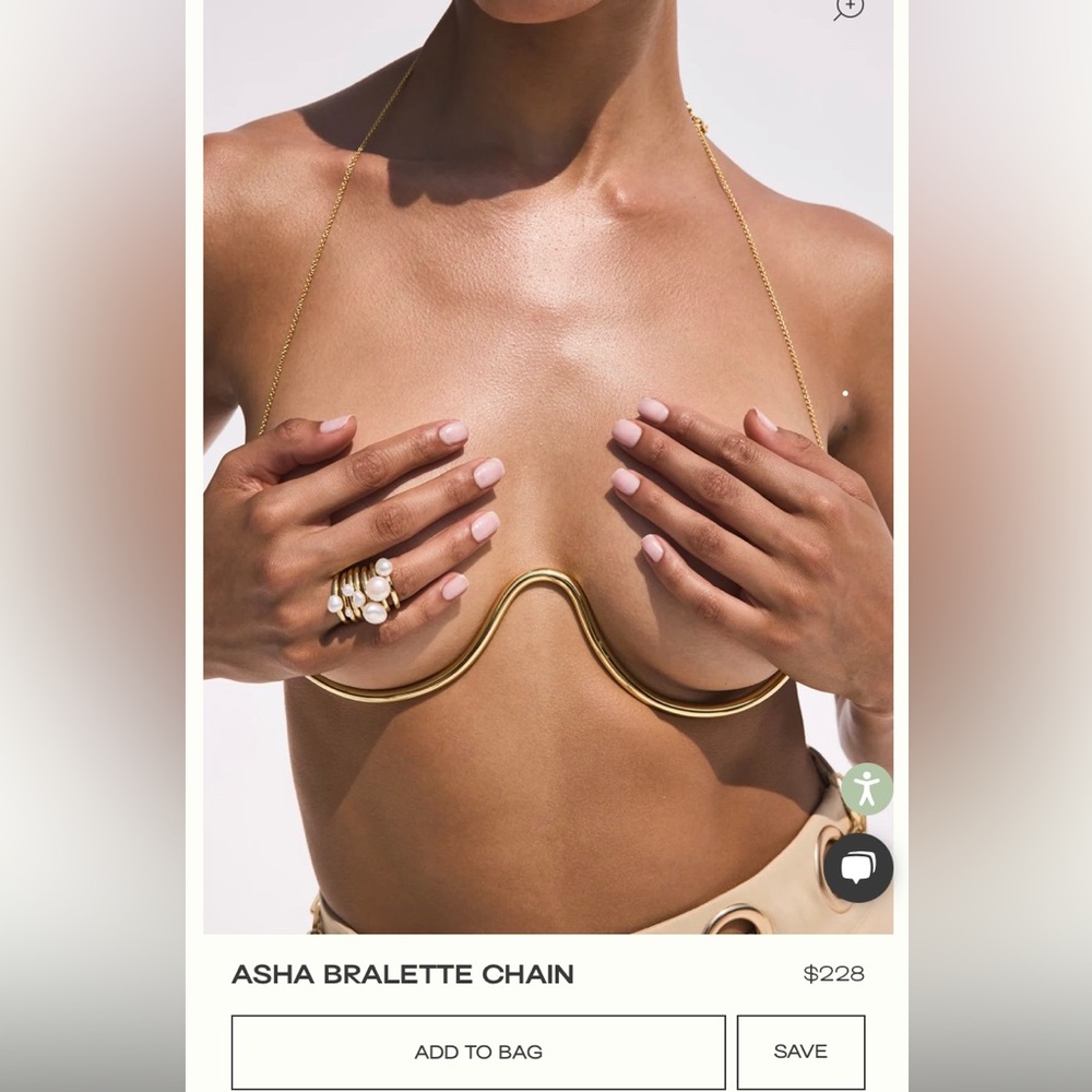 CULT GAIA GOLD ASHA BRALETTE CHAIN